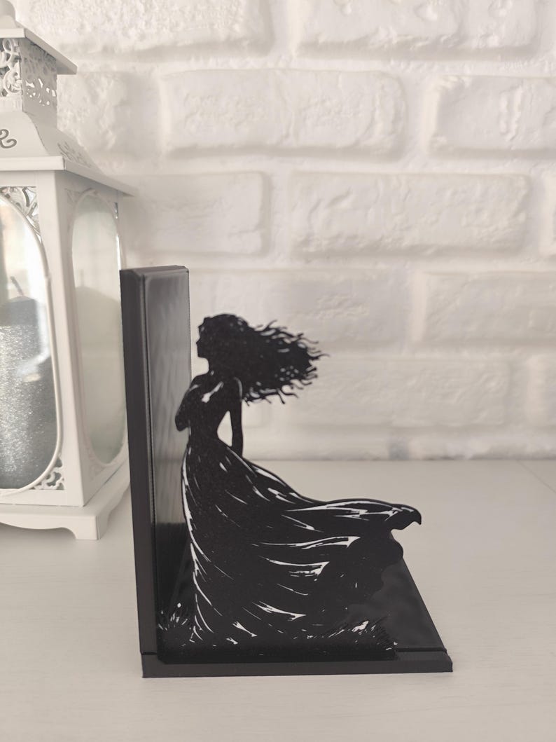 Sujetalibros Wuthering Heights – Heathcliff y Catherine – Gothic Romance Bookshelf Decor – amantes de la literatura – decoración romántica