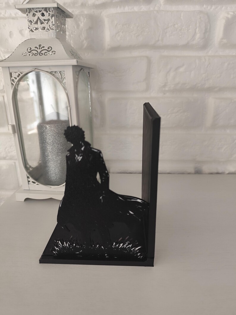 Sujetalibros Wuthering Heights – Heathcliff y Catherine – Gothic Romance Bookshelf Decor – amantes de la literatura – decoración romántica