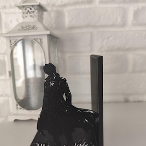 Sujetalibros Wuthering Heights – Heathcliff y Catherine – Gothic Romance Bookshelf Decor – amantes de la literatura – decoración romántica