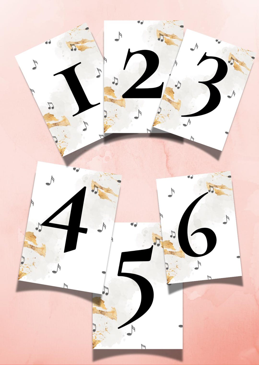 Album Table Numbers Music Theme Wedding Table Numbers | Editable Canva Template (digital ...