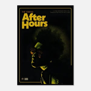 The Weeknd | After Hours Album Poster | Wall Art, Art Print, Music Home Decor | A4, A3, A2 & A1 Sizes | Retro Colorway
