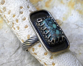 poseidon variscite, ring, turquoise, jewelry, size 8.75