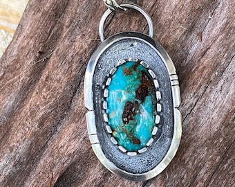 sterling silver, turquoise, jewelry, necklace, pendant, southwestern, western, leather, shadowbox