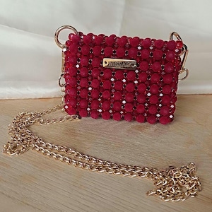 Porte-cartes en perles fait main – Élégant & Pratique | Cadeau unique | Artisanat