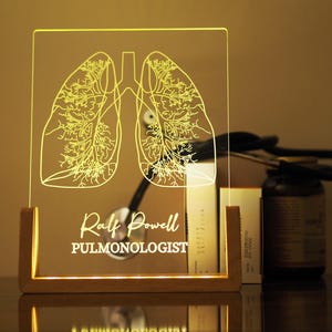 Personalisiertes Nachtlicht für Lungenpulmonologen, Geschenke für Ärzte, Schreibtischlampe für medizinischen Pulmologen, perfektes Arztgeschenk, Geschenke für Ärzte
