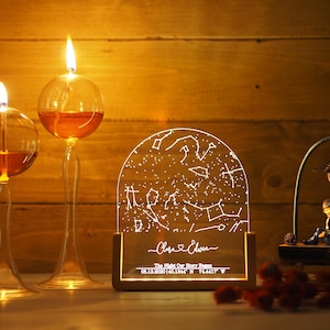 Personalized Star Map Night Light: Custom Constellation Gift