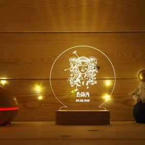 Virgos, Zodiac Sign Gift, Zodiac Horoscope Night Light, Zodiac Sign Gifts, Horoscope Gifts for Birthday, Astrology Valentines Gift