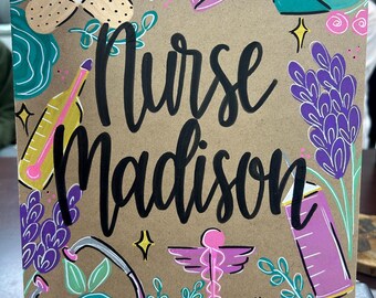 Custom Order-Handpainted School Staff Clipboards, Teacher & Nurse Appreciation Gifts