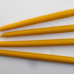 2 pair beeswax taper candles - 12 inches and 9 inches