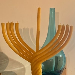 beeswax Hanukkah Menorah candle Hanukkah candles Jewish holiday gift Hanukkah gift image 3
