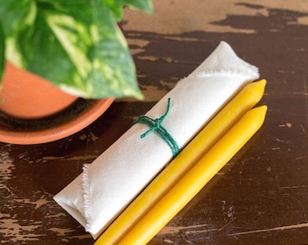 beeswax taper candles -