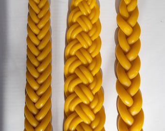 Beeswax Havdalah candle - braided candle - Jewish ritual candle - Jewish wedding gift