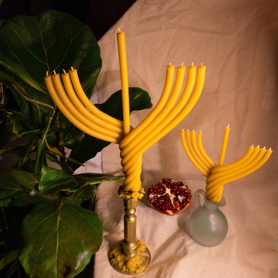 Mini Beeswax Hanukkah Menorah Etsy