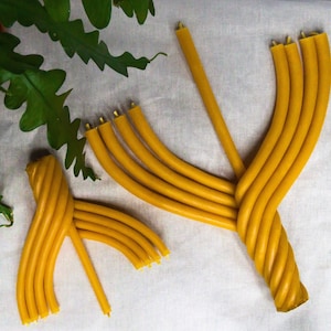 beeswax Hanukkah Menorah candle - Hanukkah candles - Jewish holiday gift - Hanukkah gift