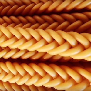 braided beeswax Havdalah candle - 5 wick - Jewish ritual candle