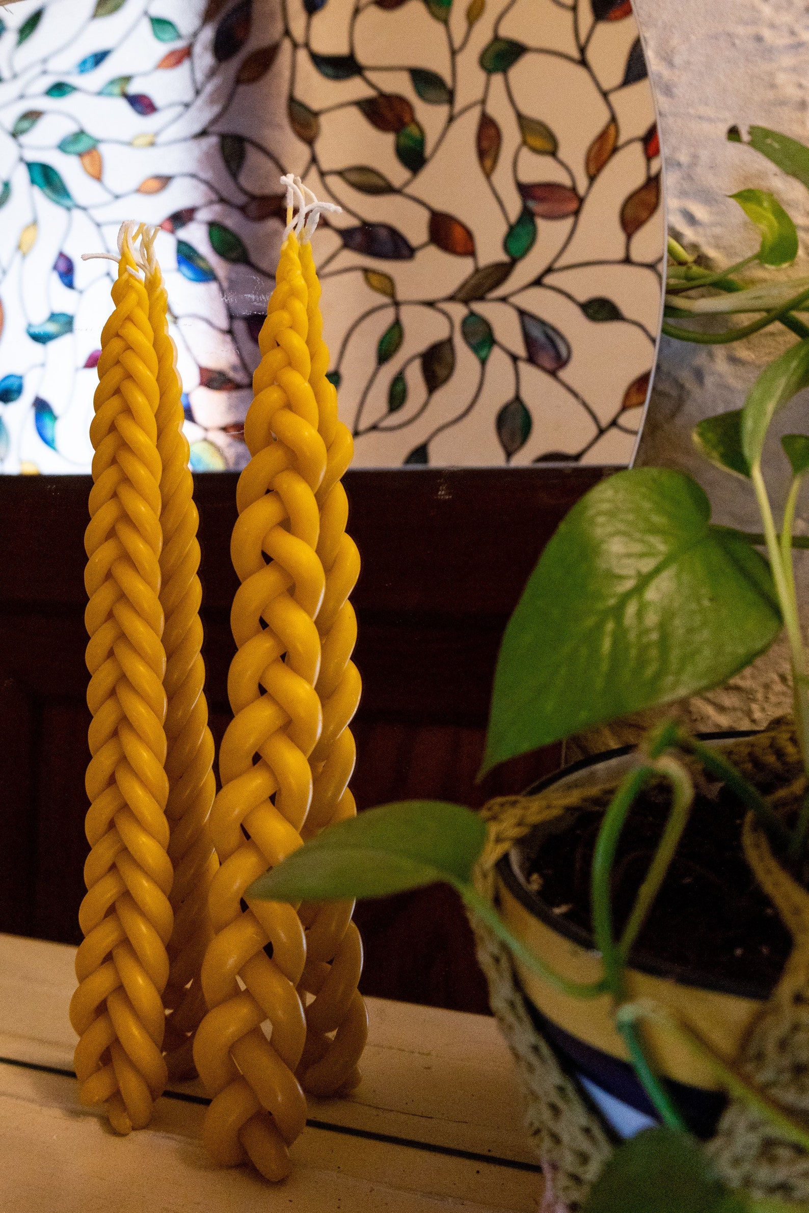 Braided Beeswax Havdalah Candle 3 Wick Jewish Wedding Gift Etsy