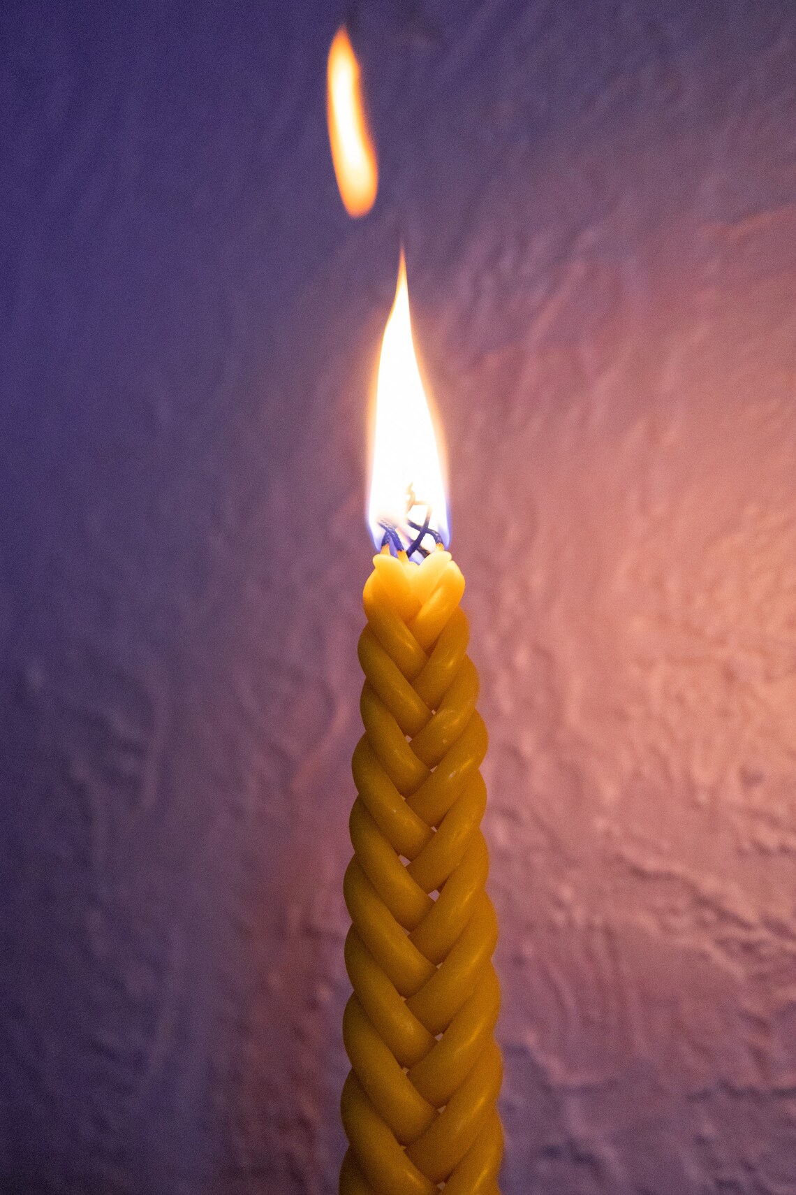 Braided Beeswax Havdalah Candle 5 Wick Jewish Ritual Etsy