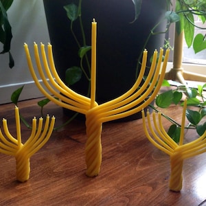 beeswax Hanukkah Menorah candle Hanukkah candles Jewish holiday gift Hanukkah gift image 7