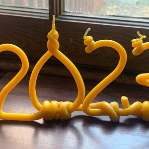 Beeswax New Year's Eve candle Burn Down 2023 unique new year's eve party new Years Eve Candle Bye Bye 2023 image 2