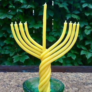 beeswax Hanukkah Menorah candle Hanukkah candles Jewish holiday gift Hanukkah gift image 4