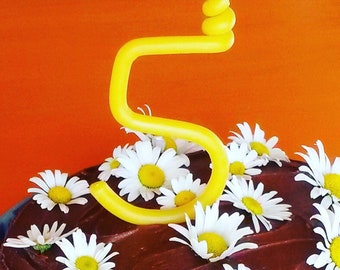 beeswax birthday candles - number candles - birthday cake topper -anniversary cake candles