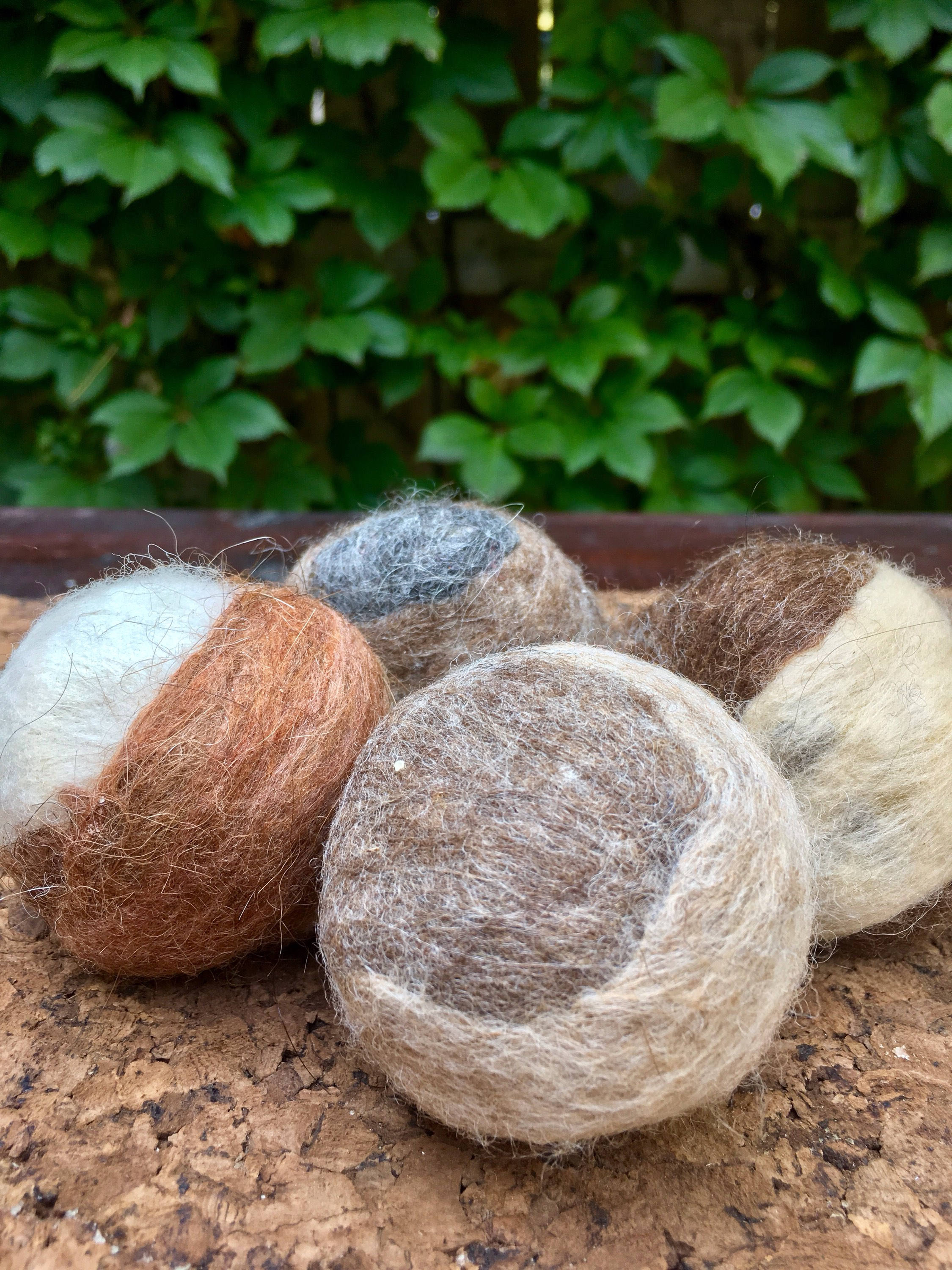 3 felted soap balls Etsy