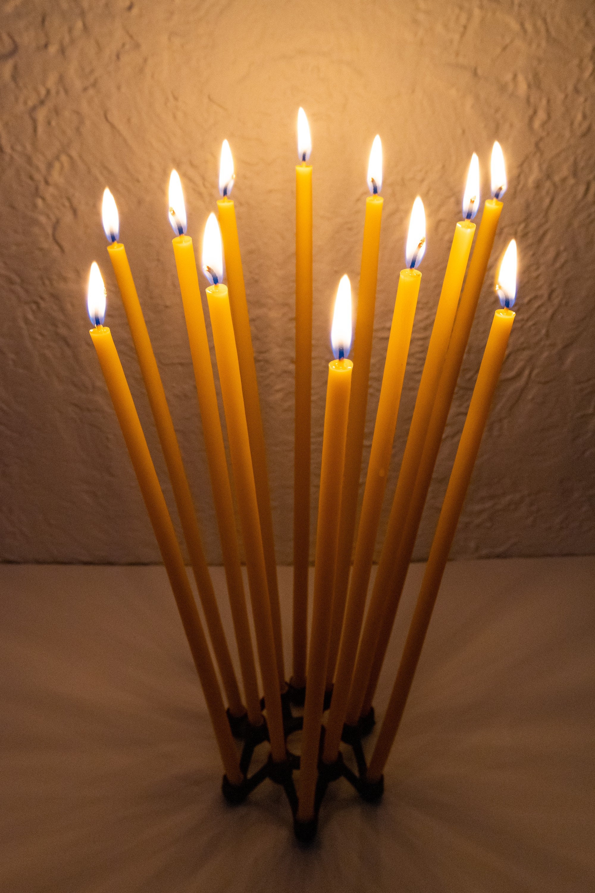 ヴィンテージDANSK キャンドルホルダー 100％蜜蝋キャンドル3本付き