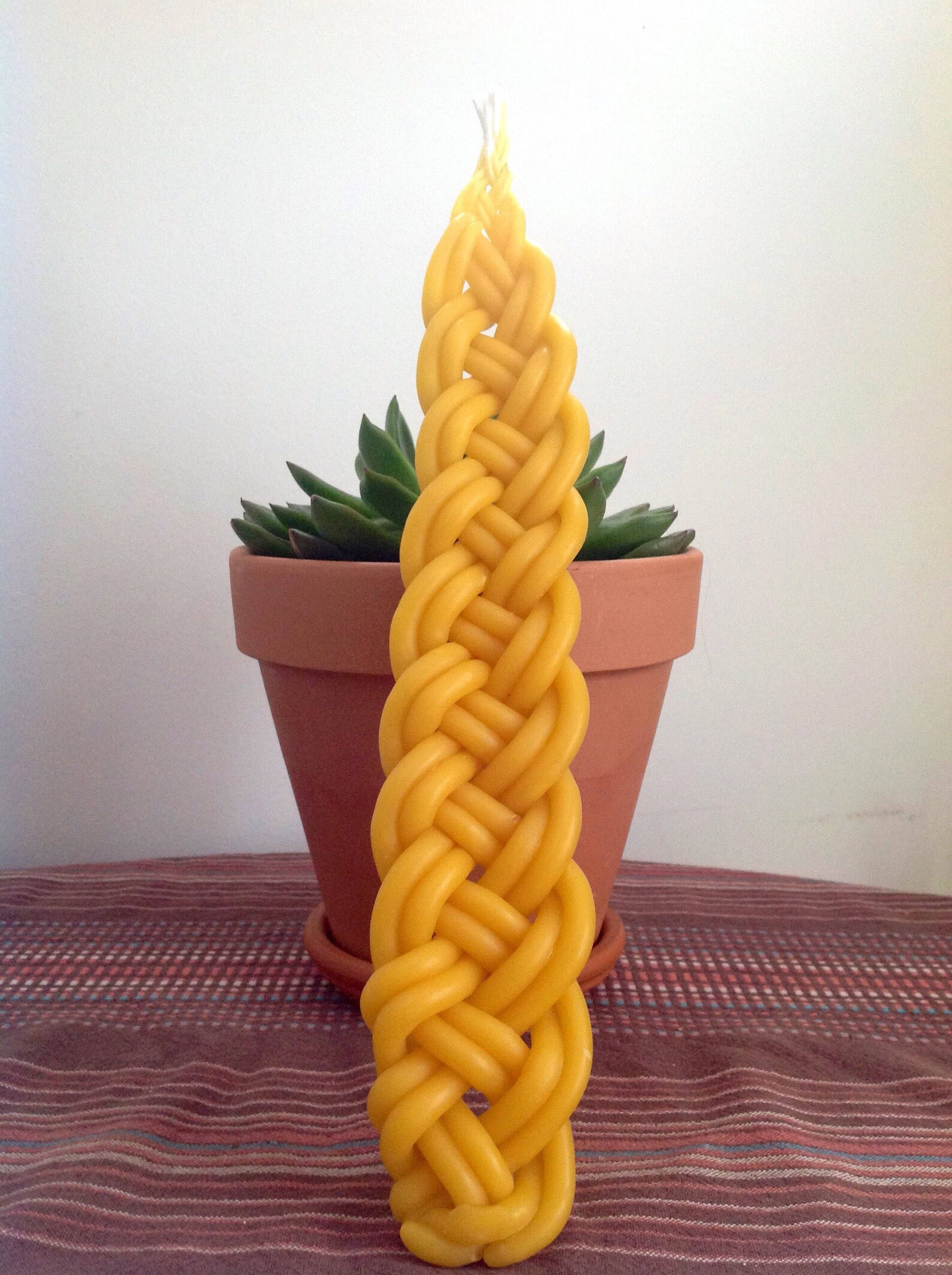 Beeswax Havdalah Candle Braided Candle Jewish Ritual Etsy