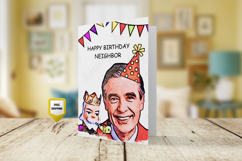 Mr. Rogers Happy Birthday Neighbor Funny Birthday Card Etsy