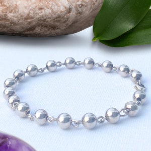 Sterling Silver Bead Bracelet - 14 Kt. Gold Filled or Sterling Silver - Dainty Bracelet - Minimalist Jewelry