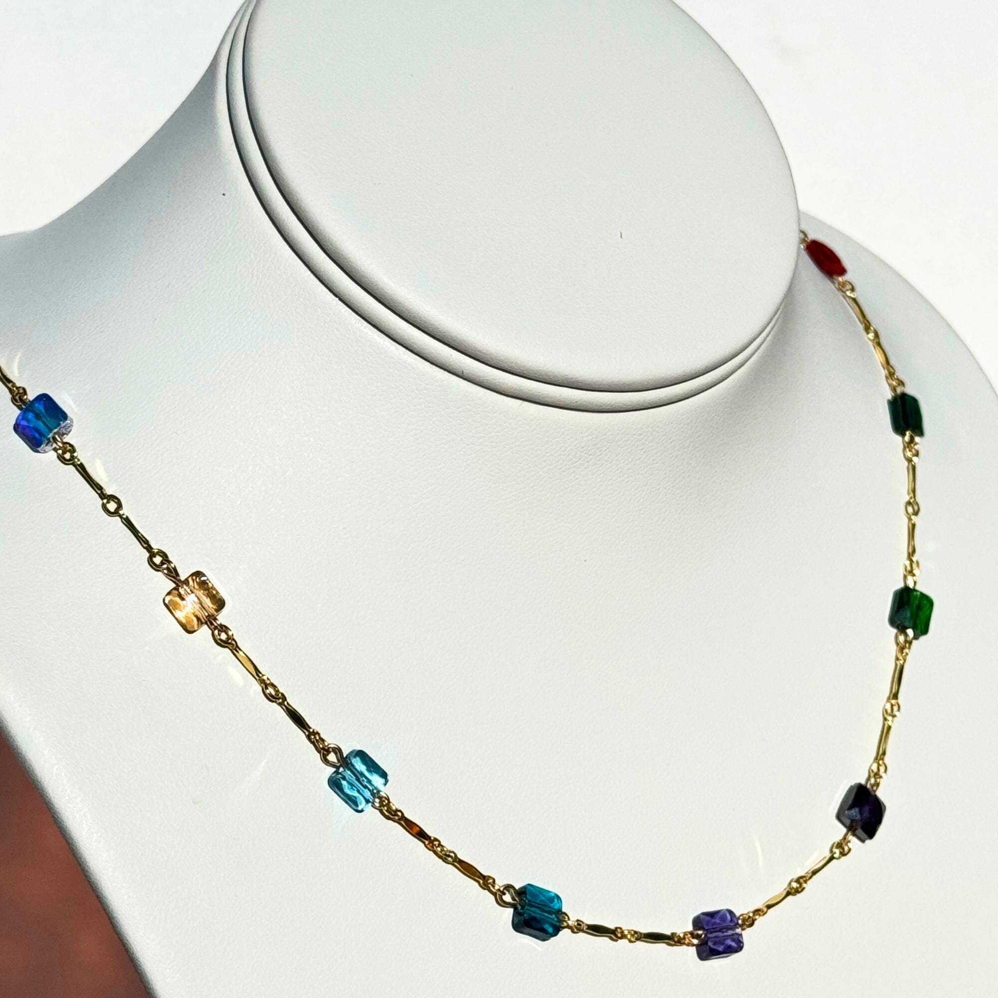 ✨良品✨ スワロフスキー クリスタル マルチカラー ネックレス