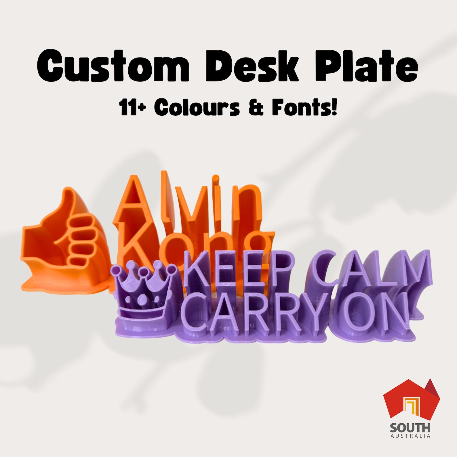 Custom Desk Plate