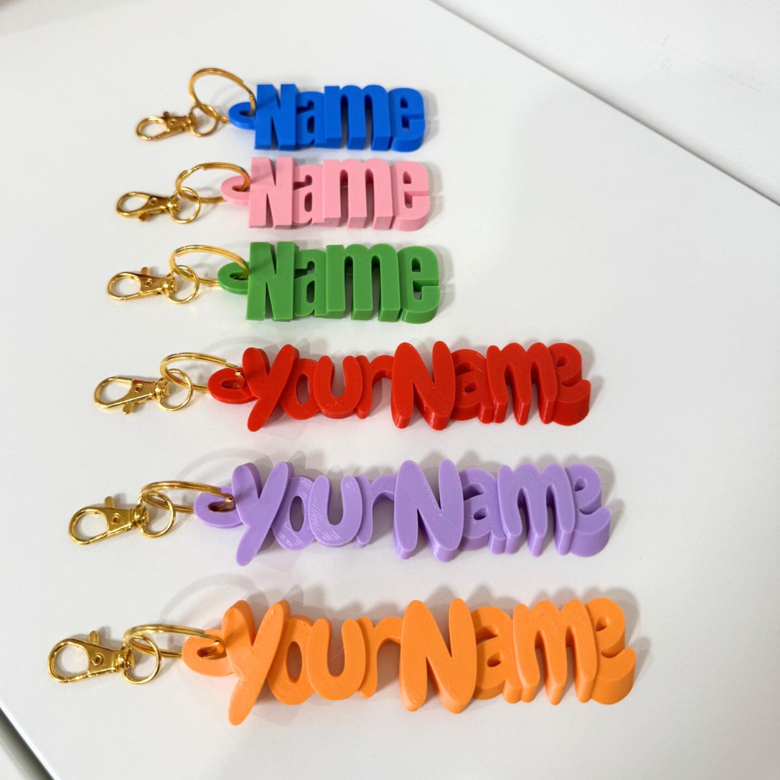 Custom Name Keyrings