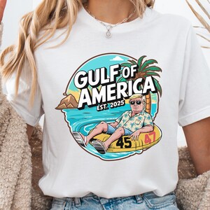 Trump Shirt, Gulf of America Shirt, Trump Shirt, Trump Summer Shirt, Patriotic Republican, Casual Summer Shirt, 4th of July American Pride
