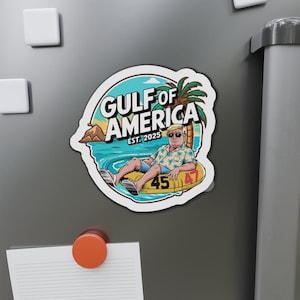 Funny Trump Magnet: Gulf of America Political Humor Decal