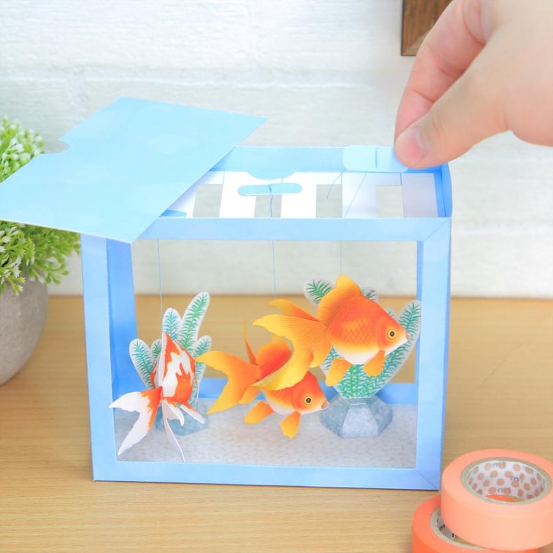 Papercraft Go Fish Goldfish Papercraft, Ryukin, Fish, Aquarium, Fish Tank, Fishbowl, Paper ...