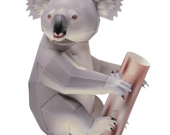 Koala Papercraft, Paper Model, papercraft, papercraft template kit, Animal, printable papercraft, pdf