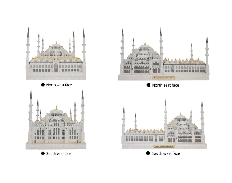 Blue Mosque, Sultanahmet Camii, Istanbul, Turkey, Building, DIY Paper ...