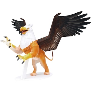 Griffin, Paper model sculpture, papercraft, paper craft template kit, Magical Legendary Creature, printable papercraft, paper model