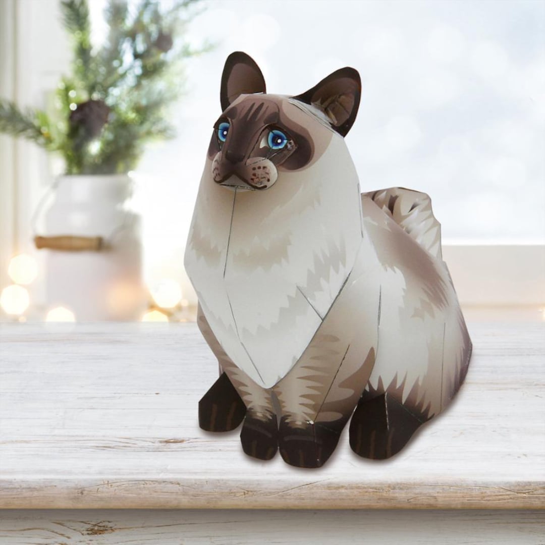Ragdoll Papercraft, Paper Model, Papercraft Template Kit, Animal, Pdf ...