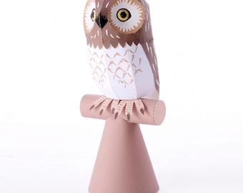 Owl papercraft, bird, Paper Model, papercraft template kit, Animal, pdf, printable papercraft