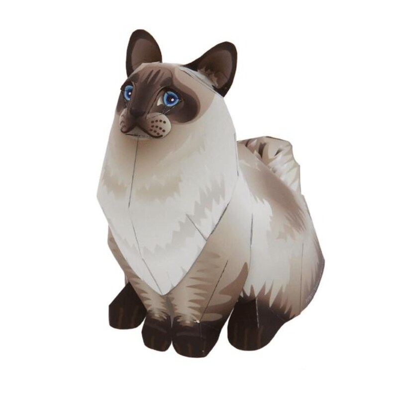 Ragdoll Papercraft, Paper Model, Papercraft Template Kit, Animal, Pdf ...