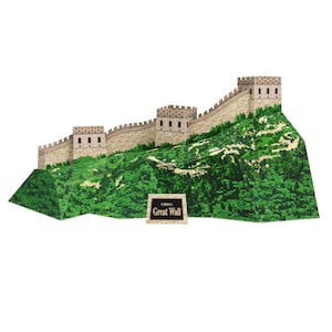 Chinesische Mauer, China, Gebäude, DIY Papiermodell Skulptur, Papiermodellbau, Papiermodellbausatz, pdf