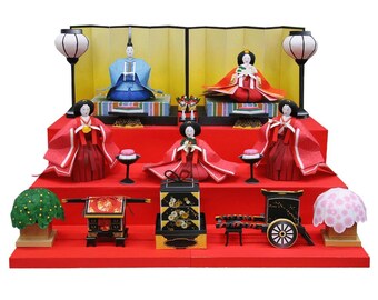 Hinakazari, Hinamatsuri, Doll's Day, 雛祭り, Japan, DIY paper model sculpture, papercraft, paper craft template kit, printable, pdf