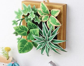 Plant wall hanging papercraft, ornamental plant, plants, DIY paper model, printable papercraft, template kit, pdf