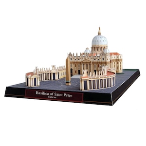 Petersdom, Petersbasilika, Petersdom, Gebäude, DIY Papiermodell Skulptur, Papercraft, Bastelvorlage Kit