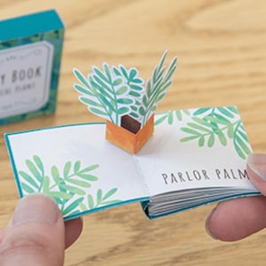 Miniature Tropical Plant Book Papercraft Template (PDF Download)