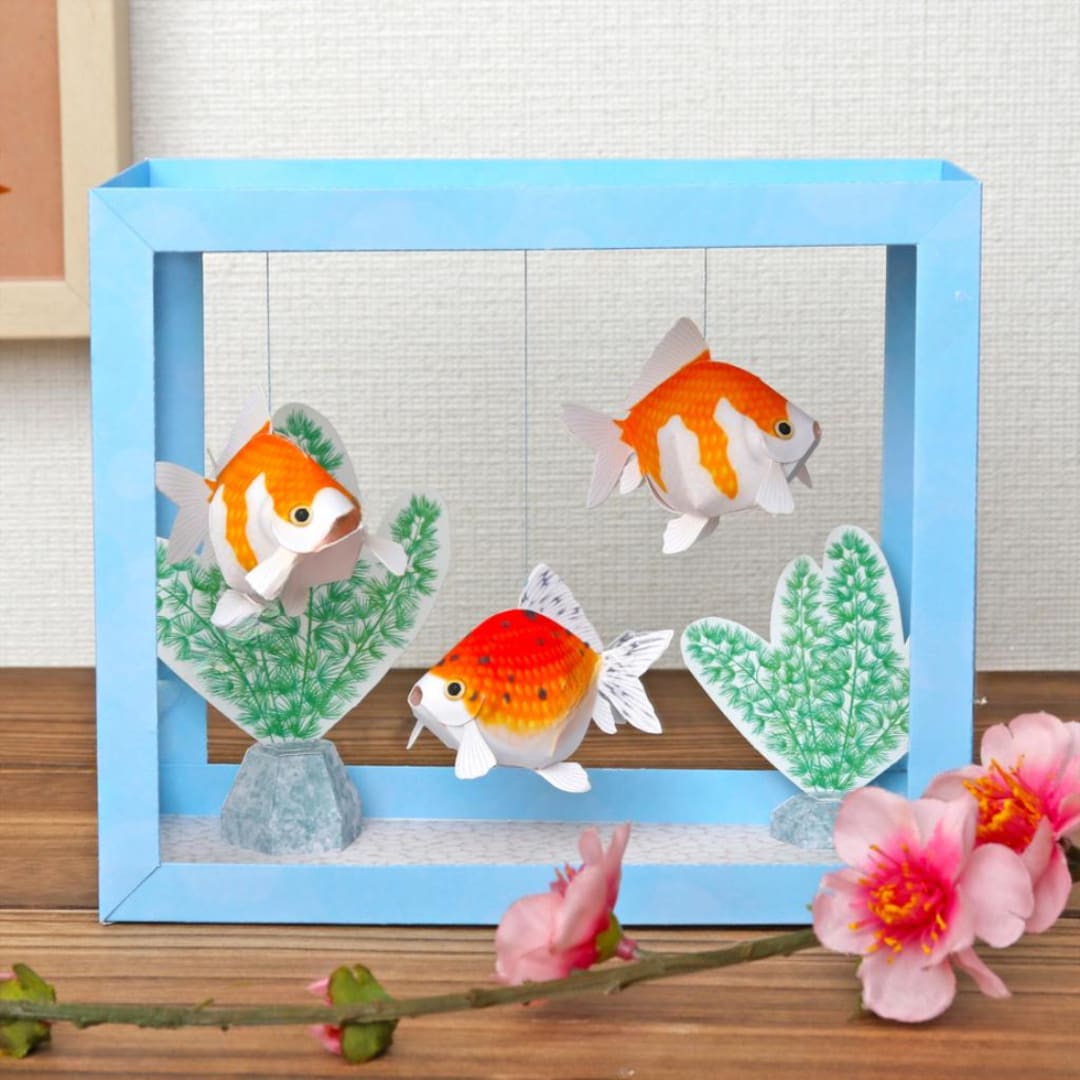 Papercraft Go Fish Pearlscale Papercraft, Goldfish, Aquarium, Fish Tank, Fishbowl, Paper ...