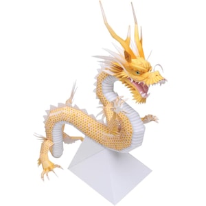 Dragon, Paper model sculpture, papercraft, paper craft template kit, Magical Legendary Creature