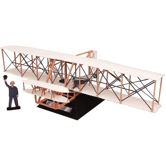 Wright Flyer, Airplane, Aircraft, DIY Paper Model, Papercraft